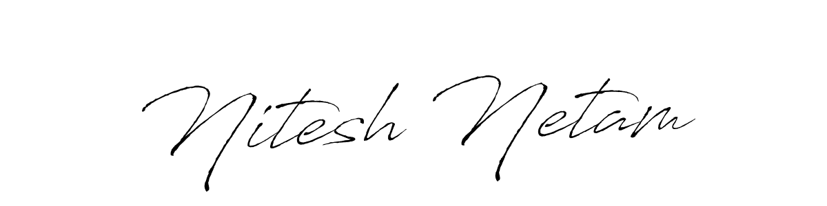 Create a beautiful signature design for name Nitesh Netam. With this signature (Antro_Vectra) fonts, you can make a handwritten signature for free. Nitesh Netam signature style 6 images and pictures png