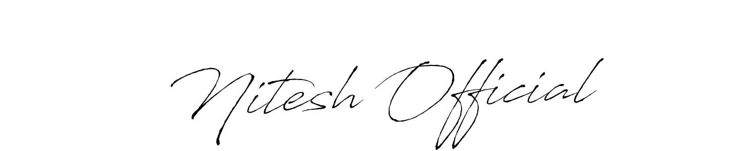 Also we have Nitesh Official name is the best signature style. Create professional handwritten signature collection using Antro_Vectra autograph style. Nitesh Official signature style 6 images and pictures png