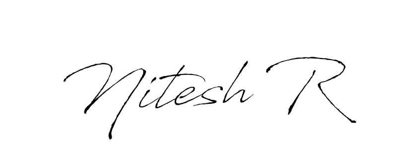 if you are searching for the best signature style for your name Nitesh R. so please give up your signature search. here we have designed multiple signature styles  using Antro_Vectra. Nitesh R signature style 6 images and pictures png