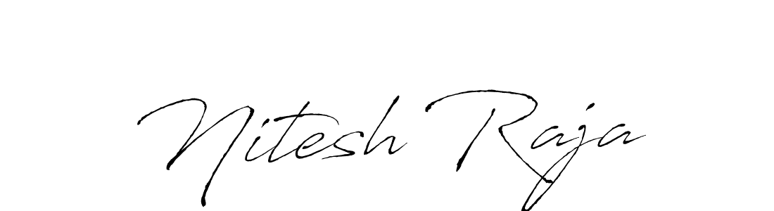 Use a signature maker to create a handwritten signature online. With this signature software, you can design (Antro_Vectra) your own signature for name Nitesh Raja. Nitesh Raja signature style 6 images and pictures png