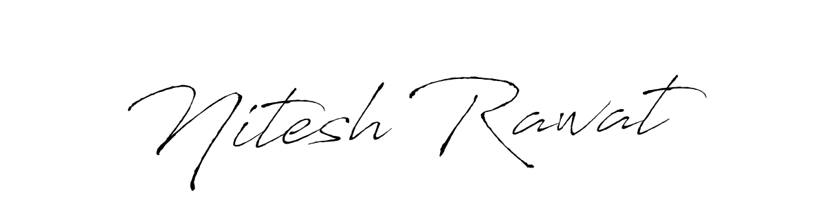 How to make Nitesh Rawat name signature. Use Antro_Vectra style for creating short signs online. This is the latest handwritten sign. Nitesh Rawat signature style 6 images and pictures png