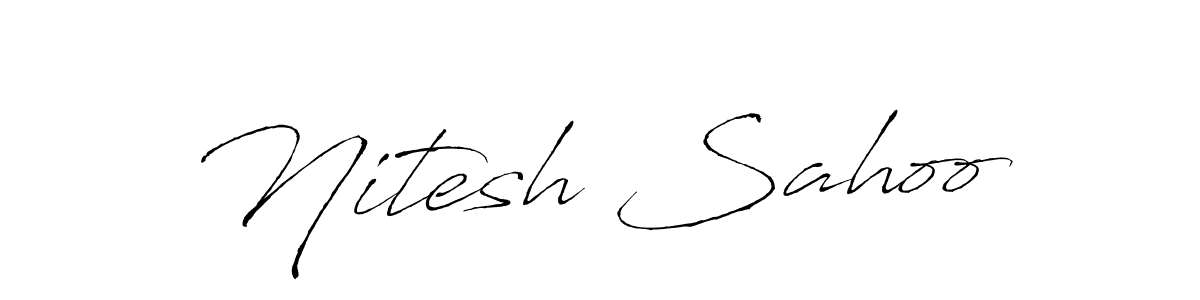 Create a beautiful signature design for name Nitesh Sahoo. With this signature (Antro_Vectra) fonts, you can make a handwritten signature for free. Nitesh Sahoo signature style 6 images and pictures png