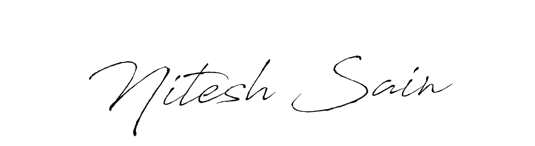 Make a beautiful signature design for name Nitesh Sain. Use this online signature maker to create a handwritten signature for free. Nitesh Sain signature style 6 images and pictures png