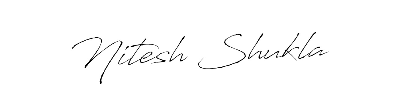 Antro_Vectra is a professional signature style that is perfect for those who want to add a touch of class to their signature. It is also a great choice for those who want to make their signature more unique. Get Nitesh Shukla name to fancy signature for free. Nitesh Shukla signature style 6 images and pictures png