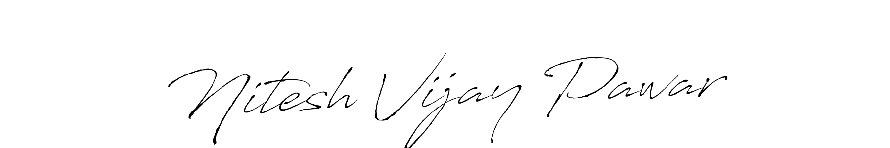 Use a signature maker to create a handwritten signature online. With this signature software, you can design (Antro_Vectra) your own signature for name Nitesh Vijay Pawar. Nitesh Vijay Pawar signature style 6 images and pictures png