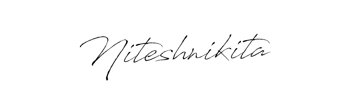 You should practise on your own different ways (Antro_Vectra) to write your name (Niteshnikita) in signature. don't let someone else do it for you. Niteshnikita signature style 6 images and pictures png