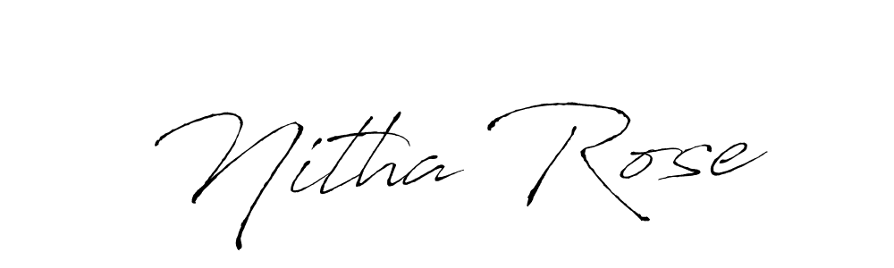 Similarly Antro_Vectra is the best handwritten signature design. Signature creator online .You can use it as an online autograph creator for name Nitha Rose. Nitha Rose signature style 6 images and pictures png