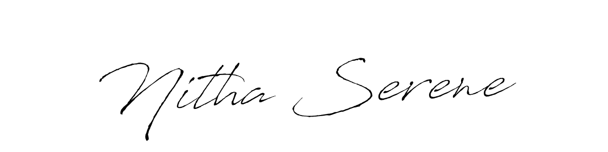 You should practise on your own different ways (Antro_Vectra) to write your name (Nitha Serene) in signature. don't let someone else do it for you. Nitha Serene signature style 6 images and pictures png