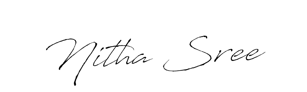 Antro_Vectra is a professional signature style that is perfect for those who want to add a touch of class to their signature. It is also a great choice for those who want to make their signature more unique. Get Nitha Sree name to fancy signature for free. Nitha Sree signature style 6 images and pictures png