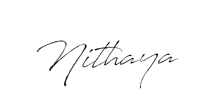 Make a beautiful signature design for name Nithaya. With this signature (Antro_Vectra) style, you can create a handwritten signature for free. Nithaya signature style 6 images and pictures png