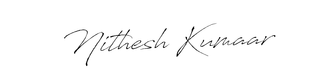 Use a signature maker to create a handwritten signature online. With this signature software, you can design (Antro_Vectra) your own signature for name Nithesh Kumaar. Nithesh Kumaar signature style 6 images and pictures png
