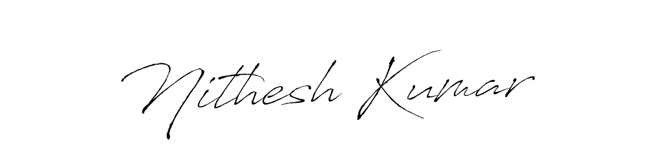 Use a signature maker to create a handwritten signature online. With this signature software, you can design (Antro_Vectra) your own signature for name Nithesh Kumar. Nithesh Kumar signature style 6 images and pictures png