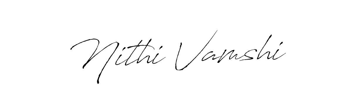 How to make Nithi Vamshi signature? Antro_Vectra is a professional autograph style. Create handwritten signature for Nithi Vamshi name. Nithi Vamshi signature style 6 images and pictures png