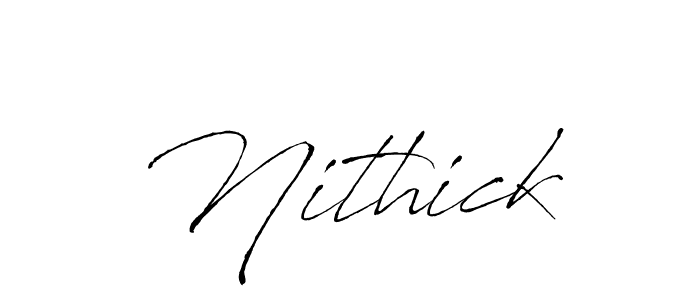 Create a beautiful signature design for name Nithick. With this signature (Antro_Vectra) fonts, you can make a handwritten signature for free. Nithick signature style 6 images and pictures png
