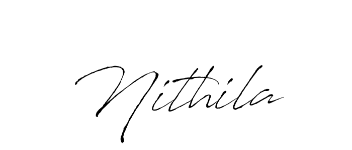 How to make Nithila signature? Antro_Vectra is a professional autograph style. Create handwritten signature for Nithila name. Nithila signature style 6 images and pictures png