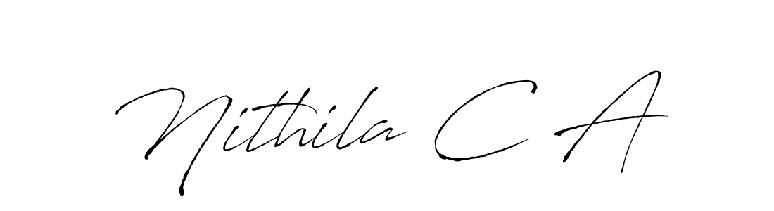 Make a beautiful signature design for name Nithila C A. Use this online signature maker to create a handwritten signature for free. Nithila C A signature style 6 images and pictures png