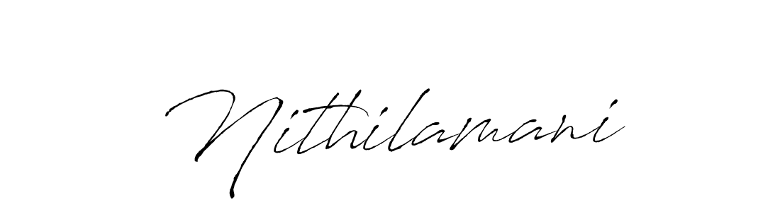 Antro_Vectra is a professional signature style that is perfect for those who want to add a touch of class to their signature. It is also a great choice for those who want to make their signature more unique. Get Nithilamani name to fancy signature for free. Nithilamani signature style 6 images and pictures png