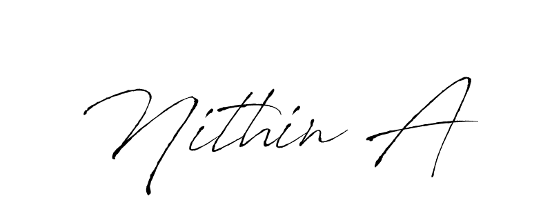 Antro_Vectra is a professional signature style that is perfect for those who want to add a touch of class to their signature. It is also a great choice for those who want to make their signature more unique. Get Nithin A name to fancy signature for free. Nithin A signature style 6 images and pictures png