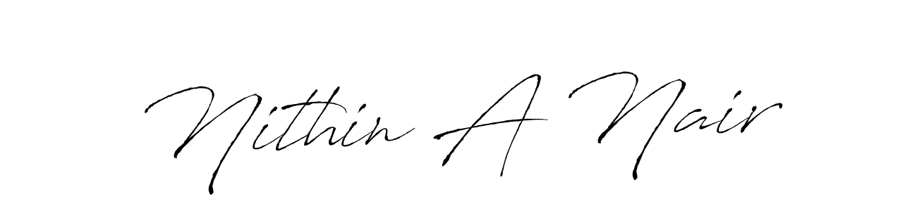 if you are searching for the best signature style for your name Nithin A Nair. so please give up your signature search. here we have designed multiple signature styles  using Antro_Vectra. Nithin A Nair signature style 6 images and pictures png