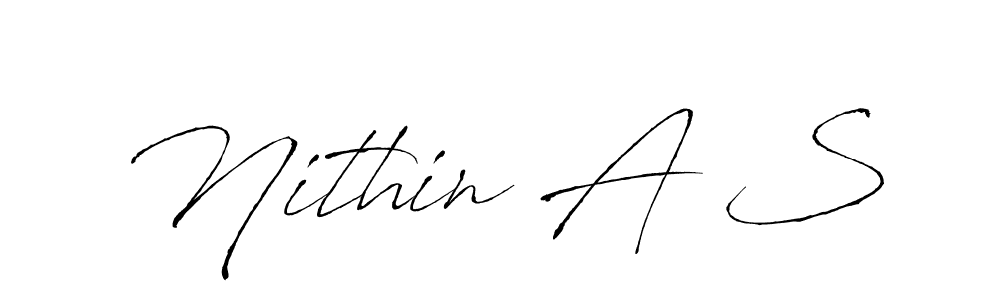 Use a signature maker to create a handwritten signature online. With this signature software, you can design (Antro_Vectra) your own signature for name Nithin A S. Nithin A S signature style 6 images and pictures png