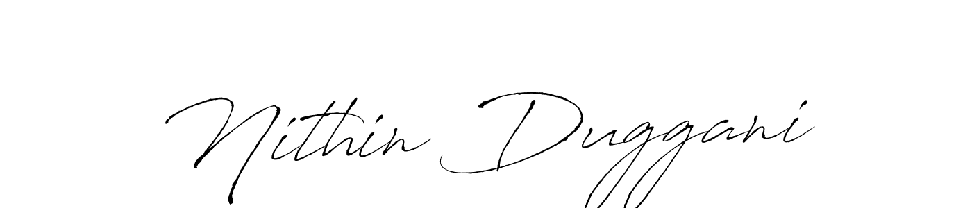 The best way (Antro_Vectra) to make a short signature is to pick only two or three words in your name. The name Nithin Duggani include a total of six letters. For converting this name. Nithin Duggani signature style 6 images and pictures png