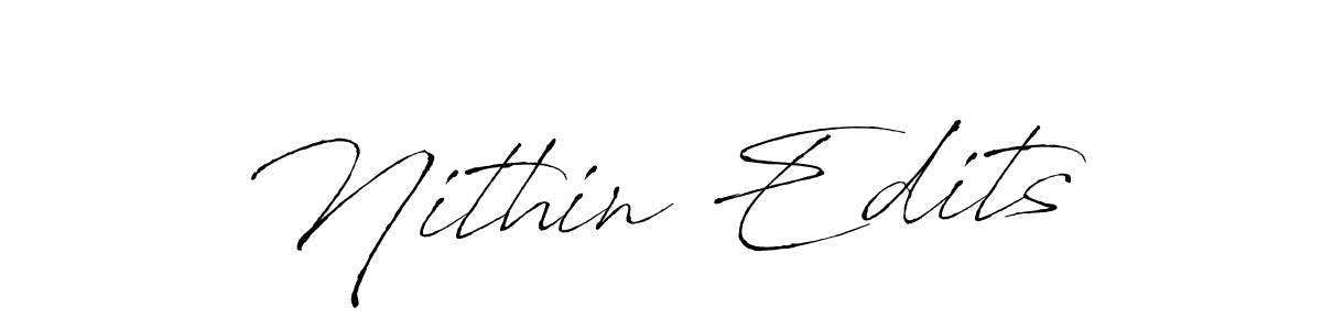Create a beautiful signature design for name Nithin Edits. With this signature (Antro_Vectra) fonts, you can make a handwritten signature for free. Nithin Edits signature style 6 images and pictures png