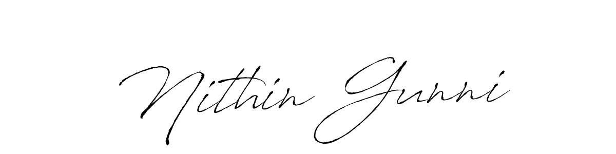 You can use this online signature creator to create a handwritten signature for the name Nithin Gunni. This is the best online autograph maker. Nithin Gunni signature style 6 images and pictures png