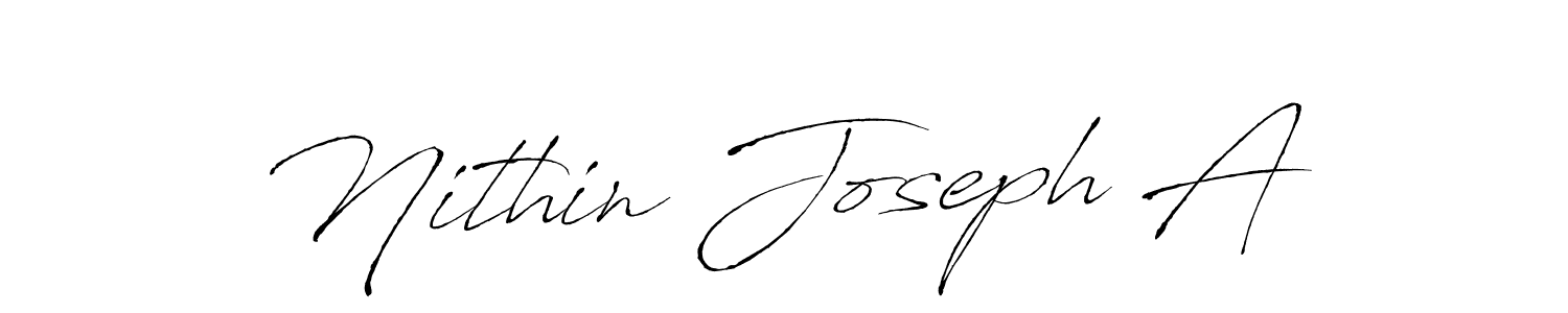 How to make Nithin Joseph A name signature. Use Antro_Vectra style for creating short signs online. This is the latest handwritten sign. Nithin Joseph A signature style 6 images and pictures png