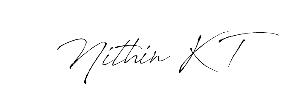 Use a signature maker to create a handwritten signature online. With this signature software, you can design (Antro_Vectra) your own signature for name Nithin K T. Nithin K T signature style 6 images and pictures png