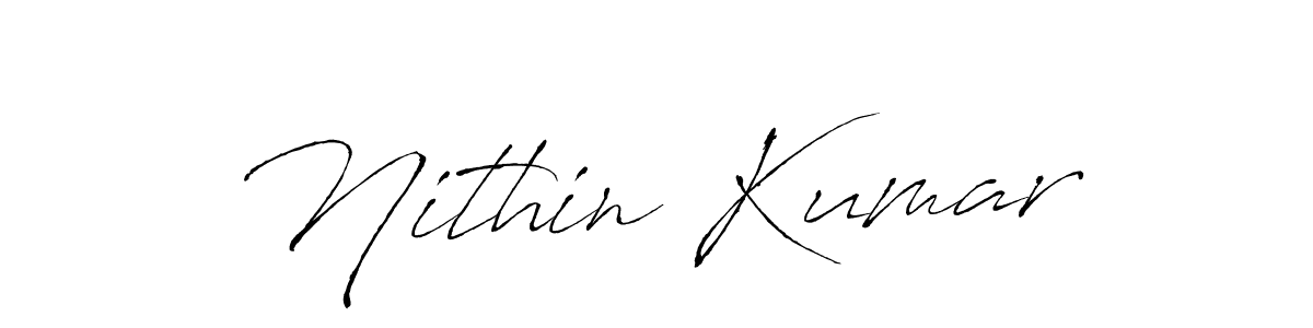 The best way (Antro_Vectra) to make a short signature is to pick only two or three words in your name. The name Nithin Kumar include a total of six letters. For converting this name. Nithin Kumar signature style 6 images and pictures png