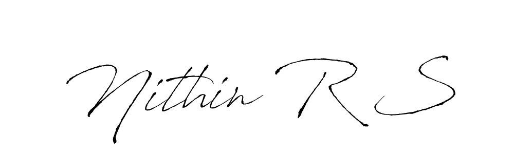 Similarly Antro_Vectra is the best handwritten signature design. Signature creator online .You can use it as an online autograph creator for name Nithin R S. Nithin R S signature style 6 images and pictures png