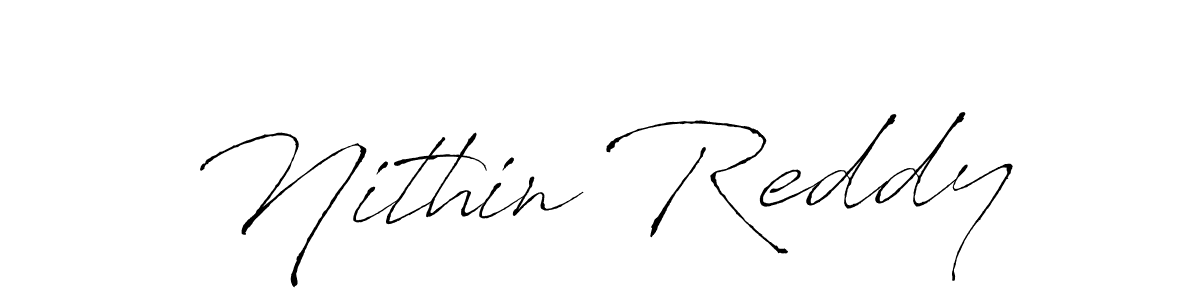 The best way (Antro_Vectra) to make a short signature is to pick only two or three words in your name. The name Nithin Reddy include a total of six letters. For converting this name. Nithin Reddy signature style 6 images and pictures png