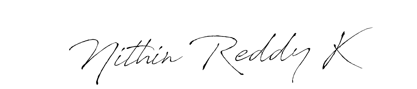 Here are the top 10 professional signature styles for the name Nithin Reddy K. These are the best autograph styles you can use for your name. Nithin Reddy K signature style 6 images and pictures png