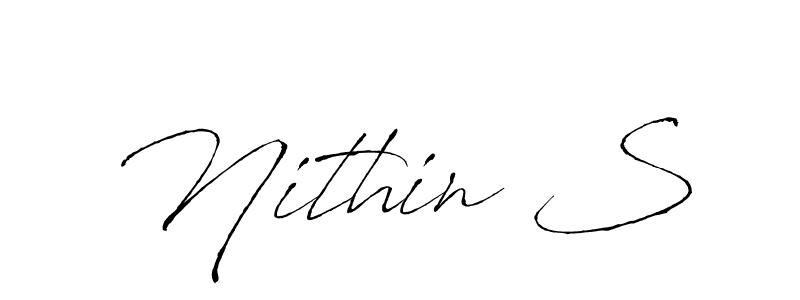 Best and Professional Signature Style for Nithin S. Antro_Vectra Best Signature Style Collection. Nithin S signature style 6 images and pictures png