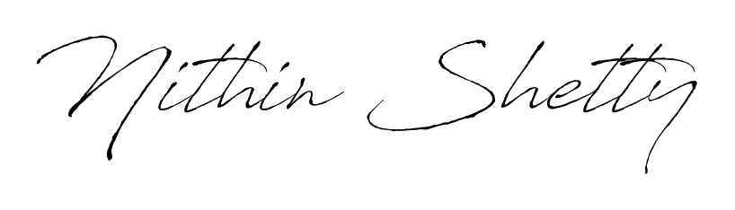 How to make Nithin Shetty name signature. Use Antro_Vectra style for creating short signs online. This is the latest handwritten sign. Nithin Shetty signature style 6 images and pictures png