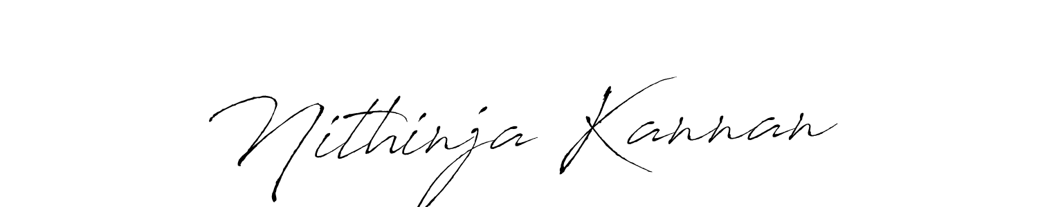 Make a beautiful signature design for name Nithinja Kannan. With this signature (Antro_Vectra) style, you can create a handwritten signature for free. Nithinja Kannan signature style 6 images and pictures png