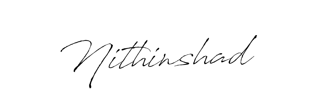 Design your own signature with our free online signature maker. With this signature software, you can create a handwritten (Antro_Vectra) signature for name Nithinshad. Nithinshad signature style 6 images and pictures png