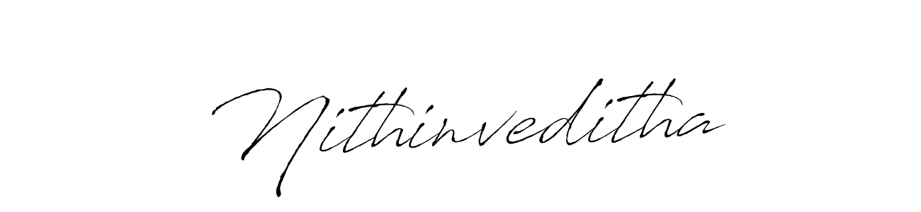 Nithinveditha stylish signature style. Best Handwritten Sign (Antro_Vectra) for my name. Handwritten Signature Collection Ideas for my name Nithinveditha. Nithinveditha signature style 6 images and pictures png