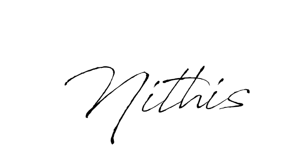 Use a signature maker to create a handwritten signature online. With this signature software, you can design (Antro_Vectra) your own signature for name Nithis. Nithis signature style 6 images and pictures png