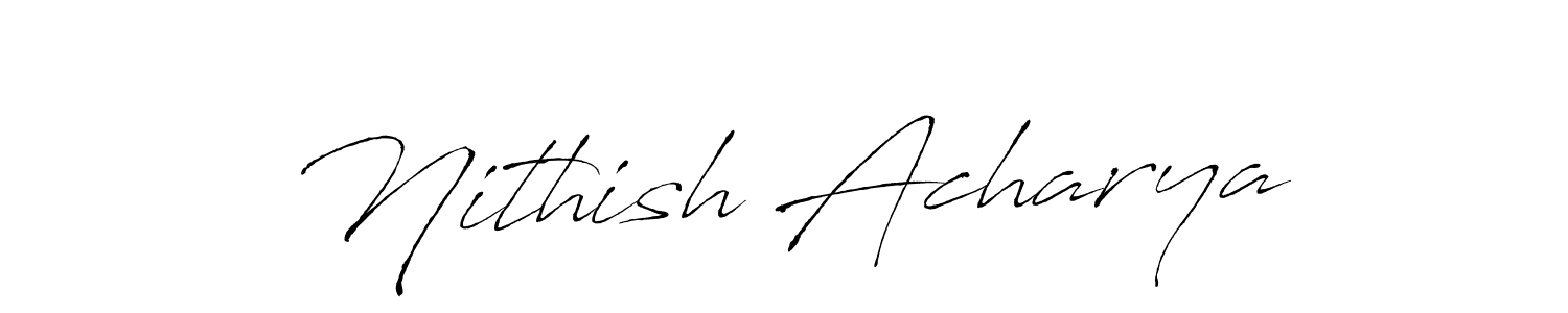It looks lik you need a new signature style for name Nithish Acharya. Design unique handwritten (Antro_Vectra) signature with our free signature maker in just a few clicks. Nithish Acharya signature style 6 images and pictures png