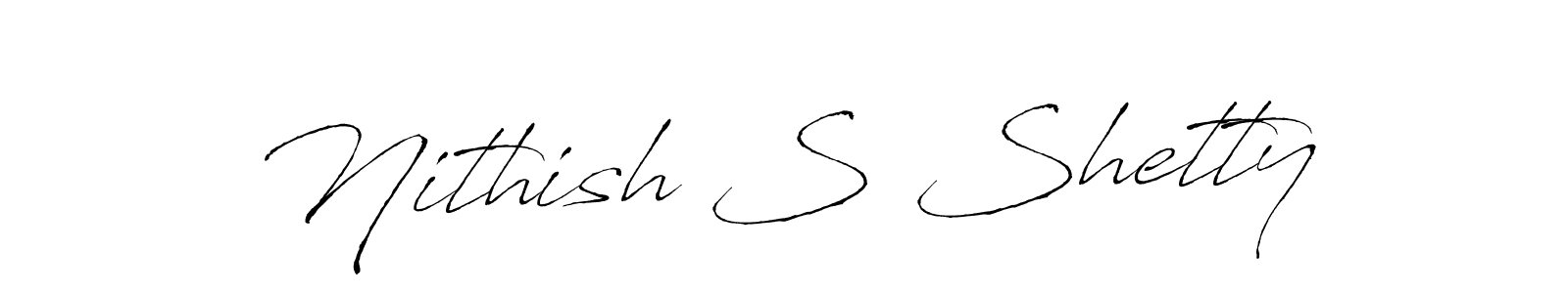 Design your own signature with our free online signature maker. With this signature software, you can create a handwritten (Antro_Vectra) signature for name Nithish S Shetty. Nithish S Shetty signature style 6 images and pictures png