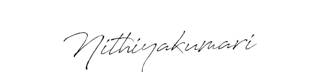 Use a signature maker to create a handwritten signature online. With this signature software, you can design (Antro_Vectra) your own signature for name Nithiyakumari. Nithiyakumari signature style 6 images and pictures png