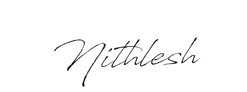 Make a beautiful signature design for name Nithlesh. With this signature (Antro_Vectra) style, you can create a handwritten signature for free. Nithlesh signature style 6 images and pictures png