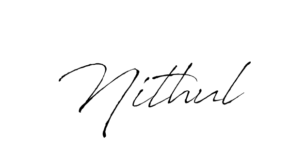The best way (Antro_Vectra) to make a short signature is to pick only two or three words in your name. The name Nithul include a total of six letters. For converting this name. Nithul signature style 6 images and pictures png
