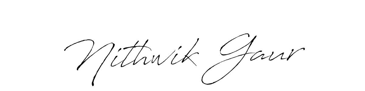 Also we have Nithwik Gaur name is the best signature style. Create professional handwritten signature collection using Antro_Vectra autograph style. Nithwik Gaur signature style 6 images and pictures png