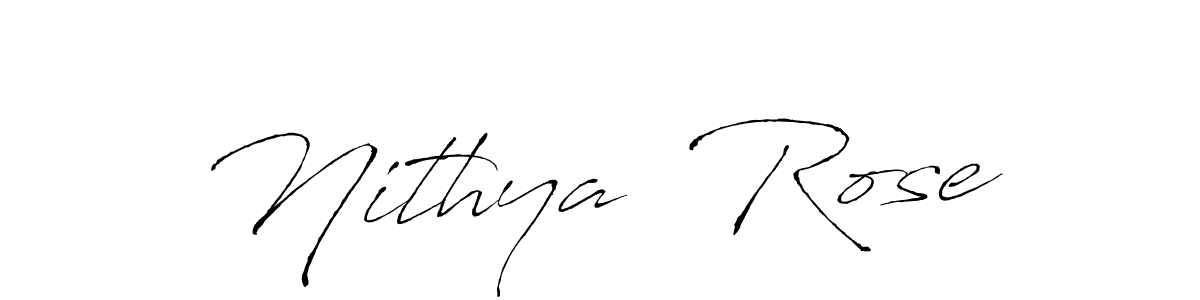 Also we have Nithya  Rose name is the best signature style. Create professional handwritten signature collection using Antro_Vectra autograph style. Nithya  Rose signature style 6 images and pictures png