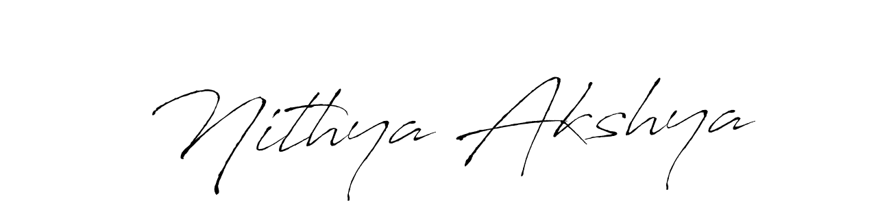 Also we have Nithya Akshya name is the best signature style. Create professional handwritten signature collection using Antro_Vectra autograph style. Nithya Akshya signature style 6 images and pictures png