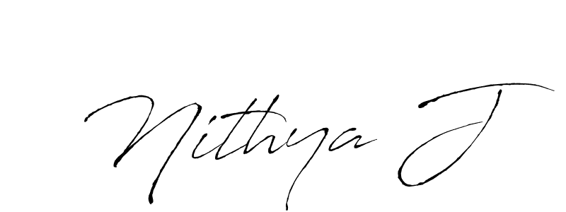 Make a beautiful signature design for name Nithya J. With this signature (Antro_Vectra) style, you can create a handwritten signature for free. Nithya J signature style 6 images and pictures png