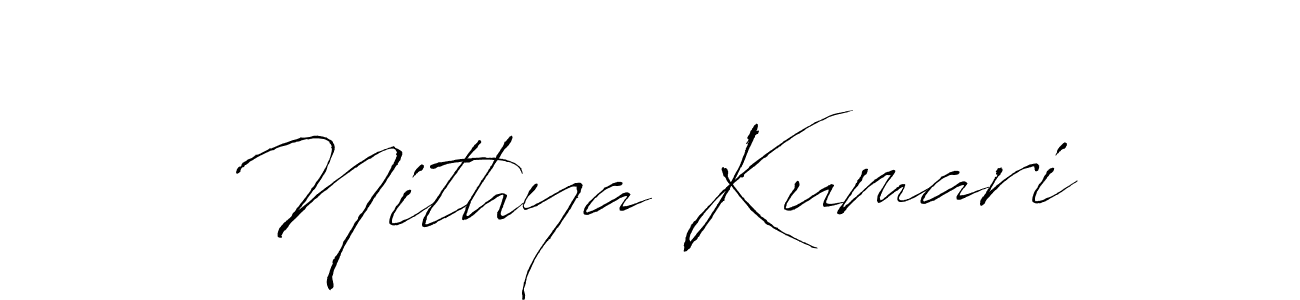 Create a beautiful signature design for name Nithya Kumari. With this signature (Antro_Vectra) fonts, you can make a handwritten signature for free. Nithya Kumari signature style 6 images and pictures png