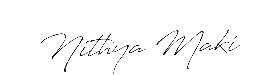 You can use this online signature creator to create a handwritten signature for the name Nithya Maki. This is the best online autograph maker. Nithya Maki signature style 6 images and pictures png